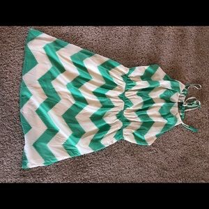 Mint and Ivory Chevron Dress